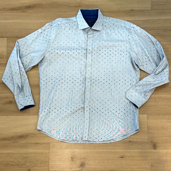 Bugatchi Men's Classic Fit Button Down Dress Shirt - Picture 4 of 6